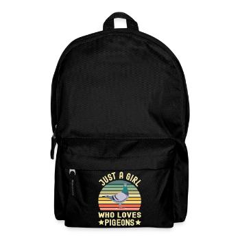 Taube Tauben - Rucksack - Schwarz - Vorne