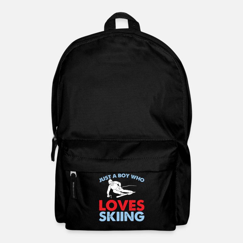 Only a boy who loves skiing - skier - Backpack - black