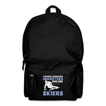 Die Besten Väter Haben Tochter Die Skifahrer Sind - Rucksack - Schwarz - Vorne