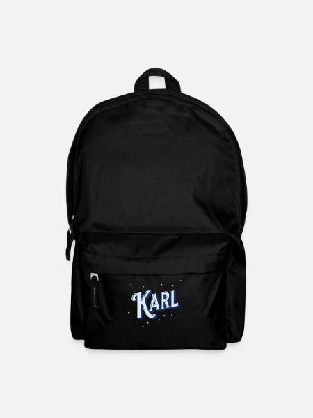 Karl Namen personalisiert - Rucksack - Schwarz