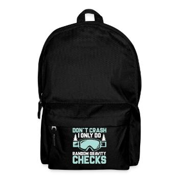 Funny Skier Saying Skiing Snow Winter - Backpack - black - Front