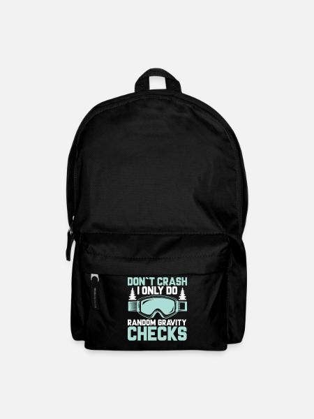 Lustiger Skifahrer Spruch Skifahren Schnee Winter - Rucksack - Schwarz
