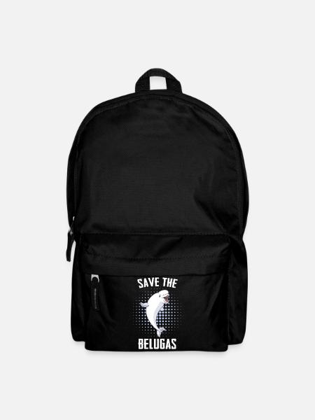 Bélugas Océan Bélugas Baleines - Sac à dos - noir