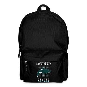 Orca Killerwal Ozean Tier Wale - Rucksack - Schwarz - Vorne
