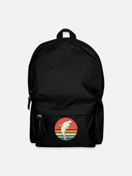 Bélugas Océan Bélugas Baleines - Sac à dos - noir