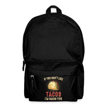 Taco Tacos mexikanisches Essen Mexiko - Rucksack - Schwarz - Vorne