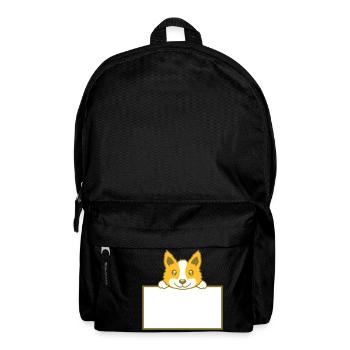 Schild zeigender braver Hund - Rucksack - Schwarz - Vorne