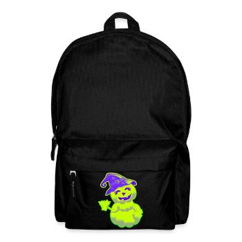 Cute Halloween Pumpkin - Green - Backpack - black - Front