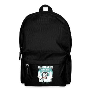 Alaskan Husky Mushing Game Design pour les fans de Husky - Sac à dos - noir - Devant