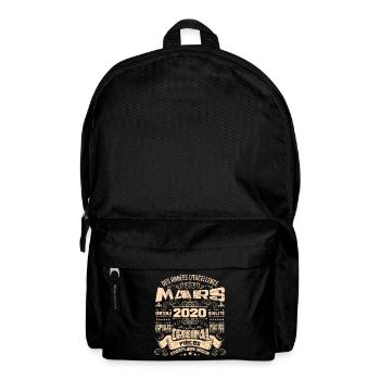 Anniversaire Vintage Né(e) en Mars 2020 - Sac à dos - noir - Devant