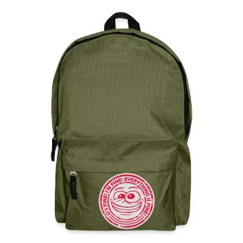 everything is fine quote - Backpack - olive green - Front