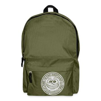 everything is fine quote - Backpack - olive green - Front