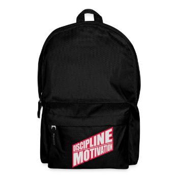 discipline over motivation quote - Backpack - black - Front