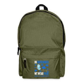in November we wear blue, diabetes awareness - Backpack - olive green - Front