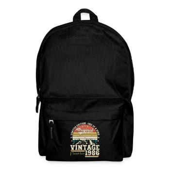 Original November 1986 36th Birthday Gift - Backpack - black - Front