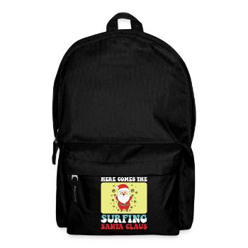 Here comes the Surfing Santa Claus - Christmas - Backpack - black - Front