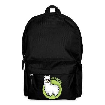 alpaca lama symbol comic cartoon süß Alpaka icon - Rucksack - Schwarz - Vorne