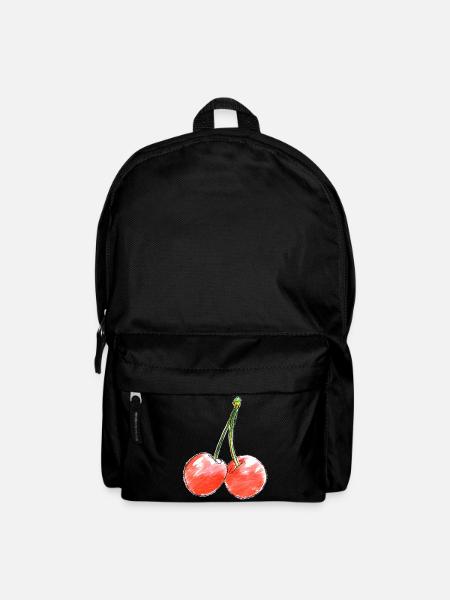 Two Sweet Cherries Sketch - Backpack - black