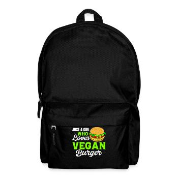 Seulement une fille qui aime le burger végétalien Vegan Girl - Sac à dos - noir - Devant
