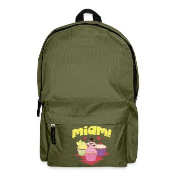 Yum cupcakes! - Backpack - olive green - Front