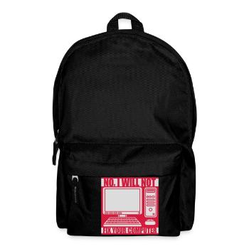 not fix your computer - Rucksack - Schwarz - Vorne
