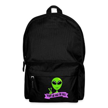 Ne soyez pas triste signe de paix Design T-shirt - Sac à dos - noir - Devant