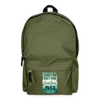 Einzigartig seit 1957 - Rucksack - Olivgrün - Vorne