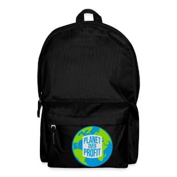planet over profit Zitat - Rucksack - Schwarz - Vorne