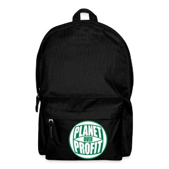 planet over profit Zitat - Rucksack - Schwarz - Vorne