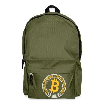 crypto is for virgins - Backpack - olive green - Front