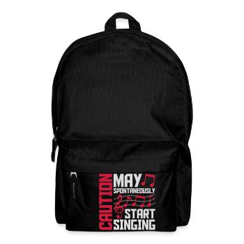 may spontaneously start singing - Rucksack - Schwarz - Vorne
