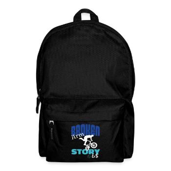 Broken Arm Story Funny Freestyle Bmx Cyclists - Backpack - black - Front