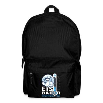 Eisbader Eisbär Winterschwimmen Minusgrad Frost - Rucksack - Schwarz - Vorne
