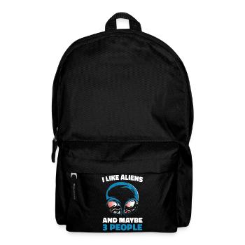 Alien UFO Aliens Außerirdischer - Backpack - black - Front