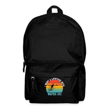 I want to water ski for a lifetime - Backpack - black - Front