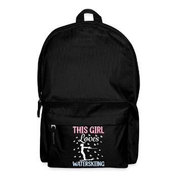 This girl loves water skiing water ski lovers - Backpack - black - Front