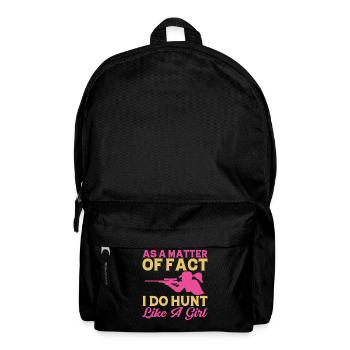 In fact, I hunt like a girl - Backpack - black - Front
