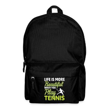 La vie est meilleure quand vous jouez au tennis - Sac à dos - noir - Devant