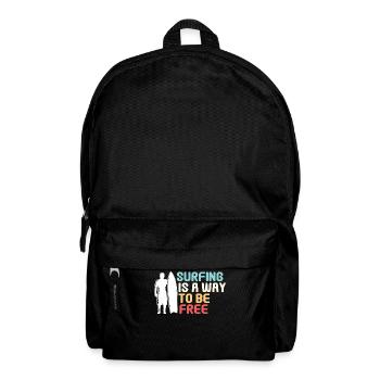 Surfing is a way to be free - Surfers - Backpack - black - Front