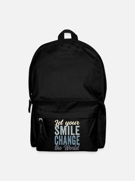Let your smile change the world block farbig - Rucksack - Schwarz
