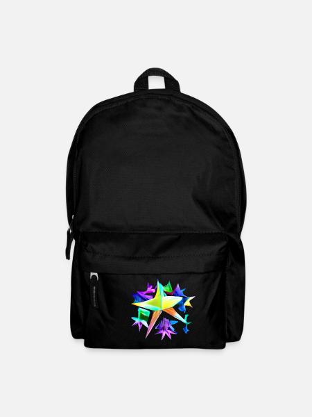 Stern bunt - Rucksack - Schwarz