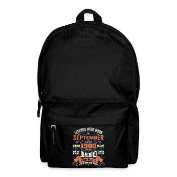 legends were born in September 1980 | gift ideas - Sac à dos - noir - Devant