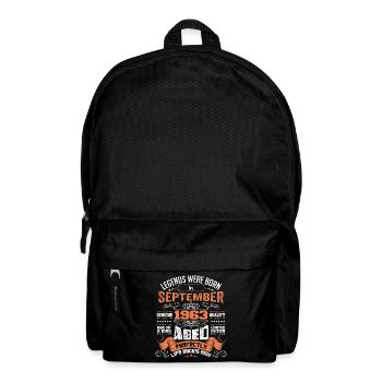 legends were born in September 1963 | gift ideas - Sac à dos - noir - Devant