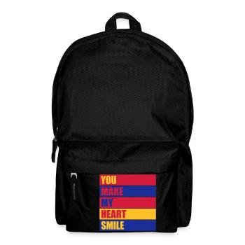 make my heart smile - Rucksack - Schwarz - Vorne