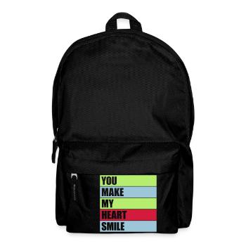 make my heart smile - Rucksack - Schwarz - Vorne