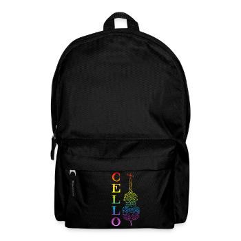 Musical Tee For Musicians "Cello Notes" T-shirt - Rucksack - Schwarz - Vorne