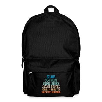 32 Ans Anniversaire - cadeau d'anniversaire - Sac à dos - noir - Devant