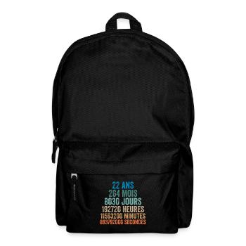 22 Ans Anniversaire - cadeau d'anniversaire - Sac à dos - noir - Devant
