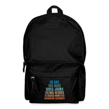 30 Ans Anniversaire - cadeau d'anniversaire - Sac à dos - noir - Devant