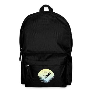 Surfen Ist Fast Ein Weg Zu Fliegen - Surfen - Rucksack - Schwarz - Vorne